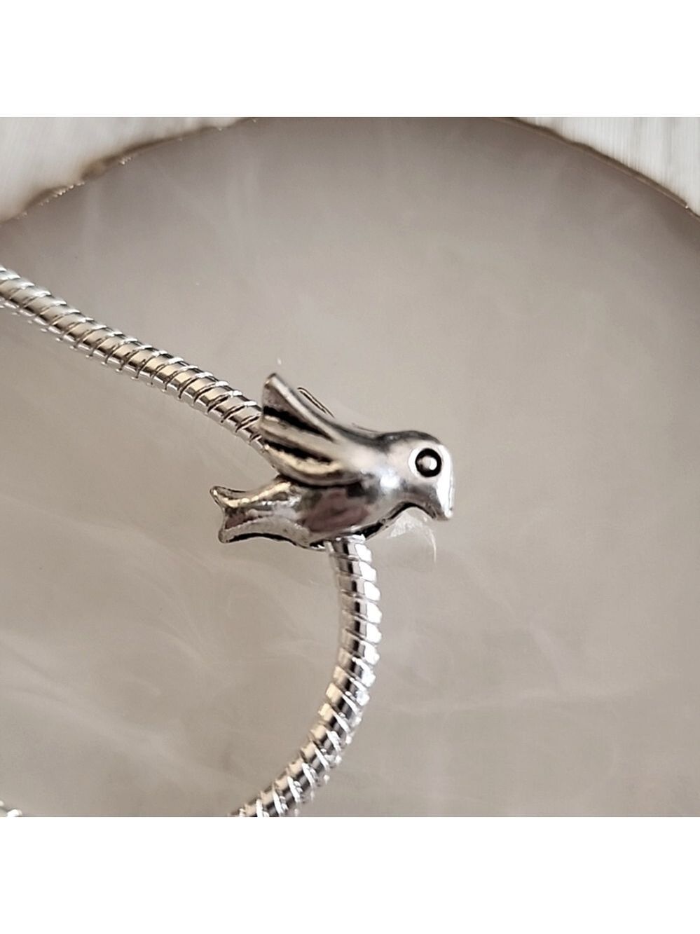 Bird Charm for European Style Bracelets Fits Pandora Systems - Picture 2 of 3